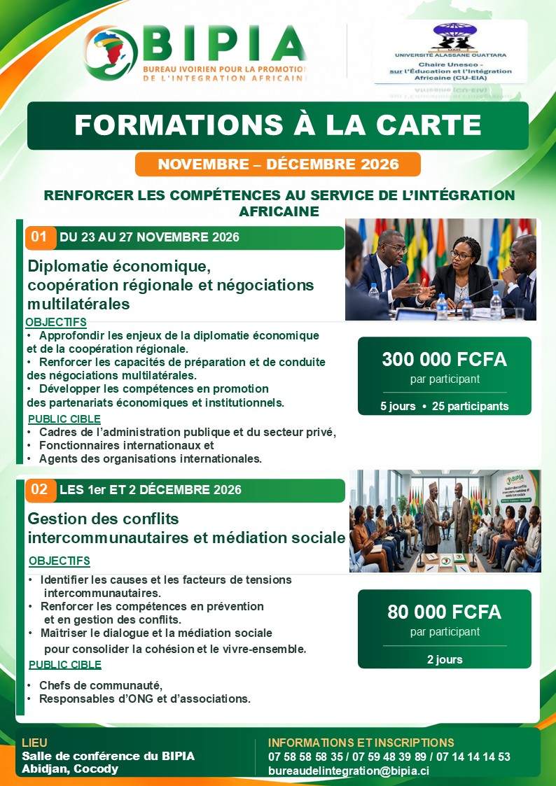 Candidatures : FORMATION A LA CARTE
